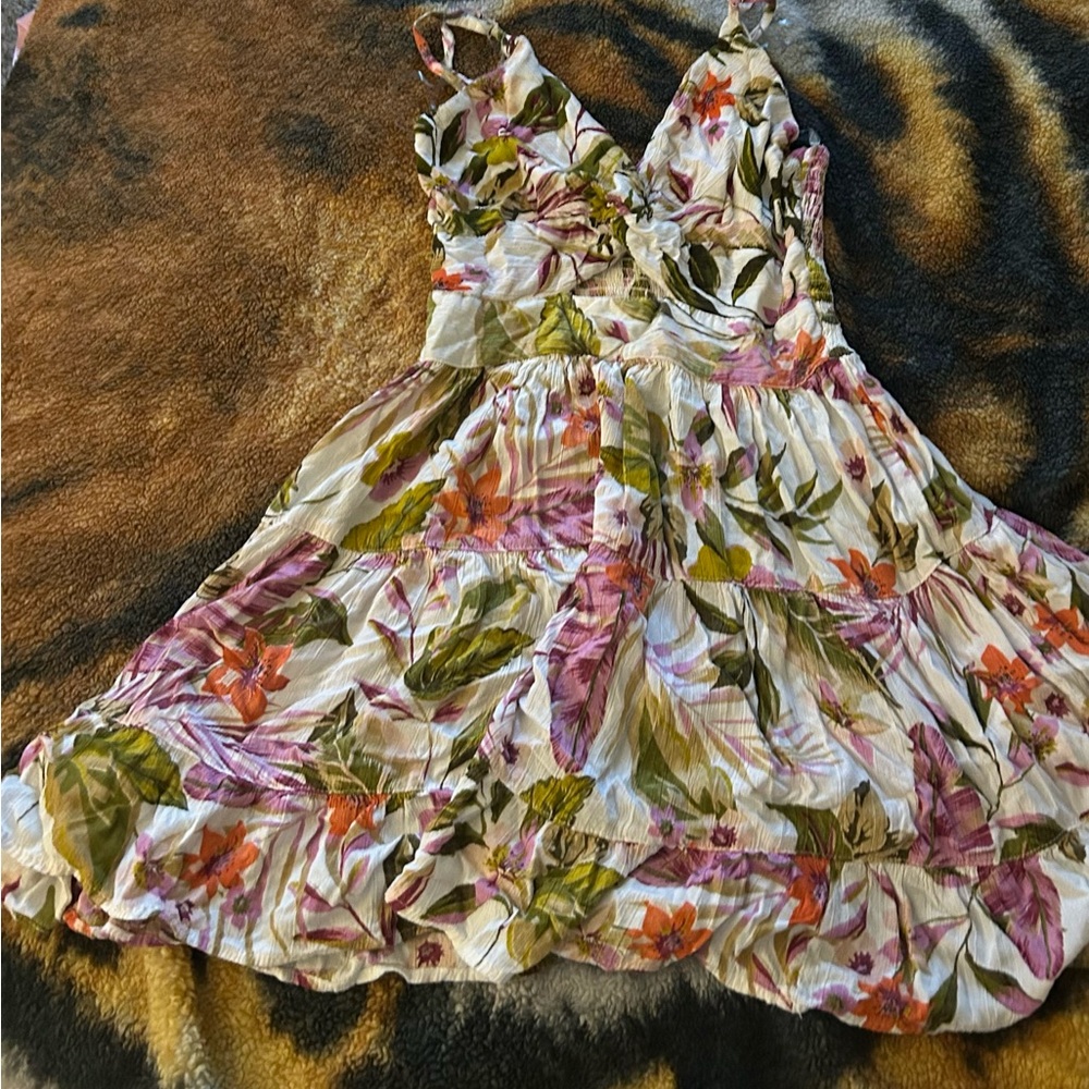 Angie Floral Kids Casual Dress - Multicolor